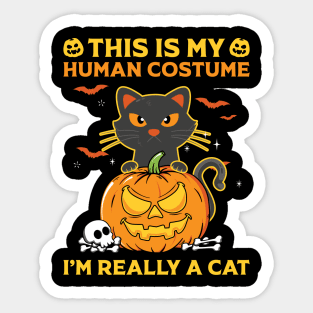 My Human Costume I’m Really A Cat Sticker